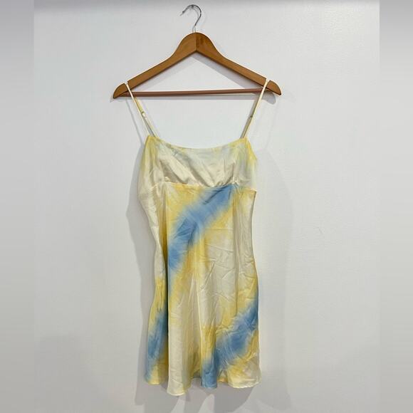 Zara Tie-Dye Satin Effect Mini Dress Medium - Picture 2 of 11